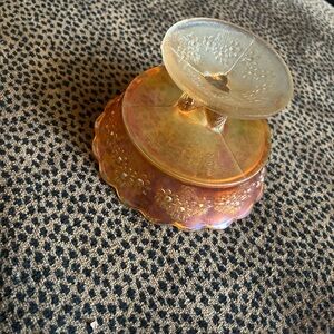 Fenton Marigold Glass Candy Dish